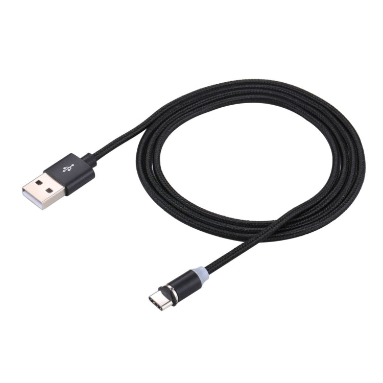 1m Weave Line USB to USB-C / Type-C Magnetic Charging Cable, For Galaxy S8 & S8 + / LG G6 / Huawei P10 & P10 Plus / Xiaomi Mi 6 & Max 2 and other Smartphones(Black)