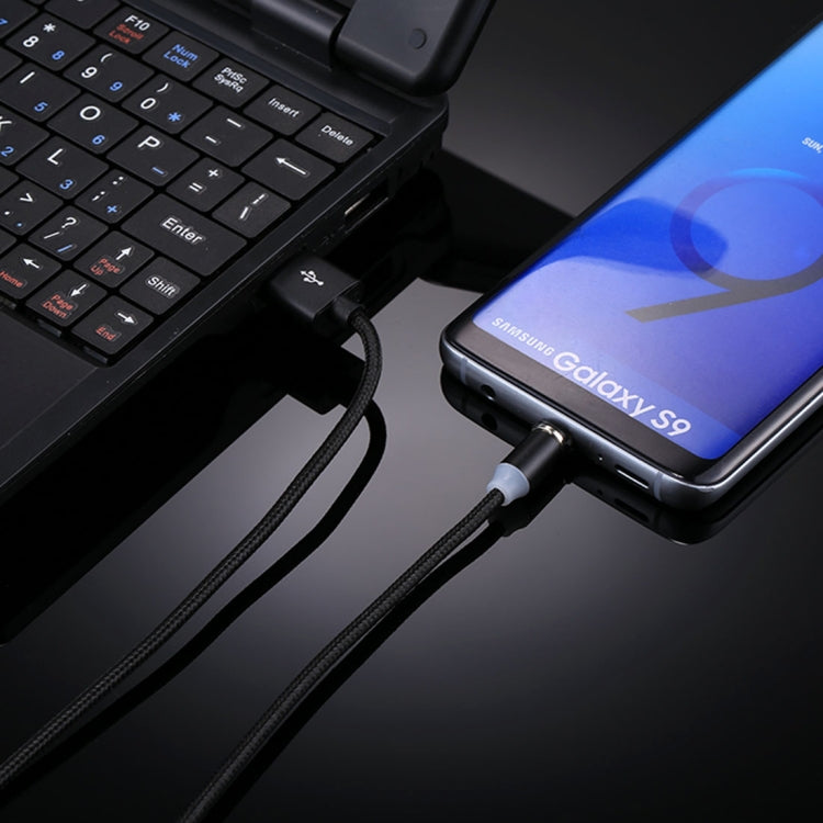 1m Weave Line USB to USB-C / Type-C Magnetic Charging Cable, For Galaxy S8 & S8 + / LG G6 / Huawei P10 & P10 Plus / Xiaomi Mi 6 & Max 2 and other Smartphones(Black)
