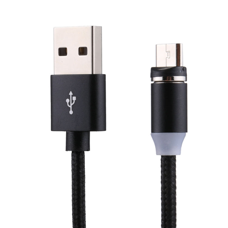 1m Weave Line USB to Micro USB Magnetic Charging Cable, For Samsung / Huawei / Xiaomi / Meizu / LG / HTC and Other Smartphones(Black)