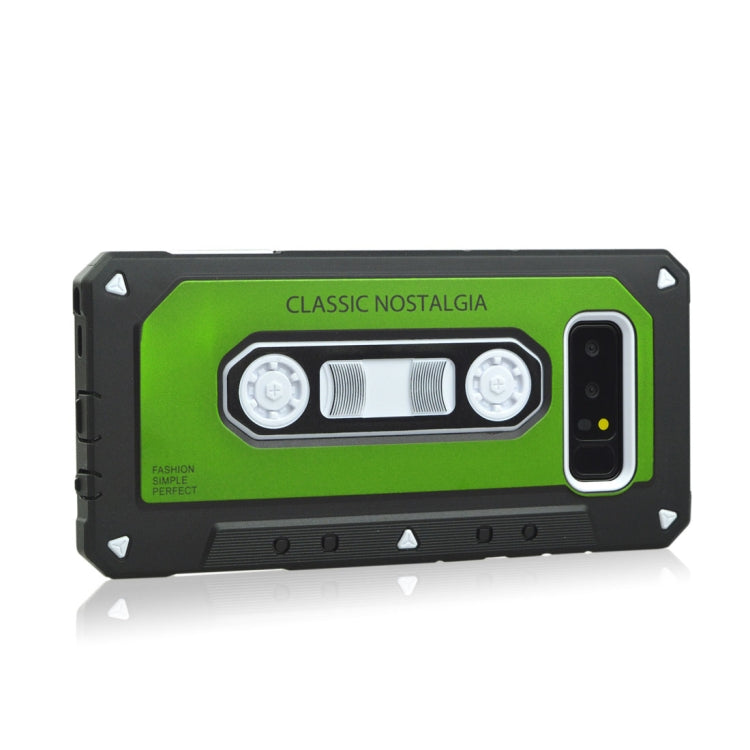 For Galaxy Note 8 Nostalgic Tape Style TPU+PC Protective Back Case