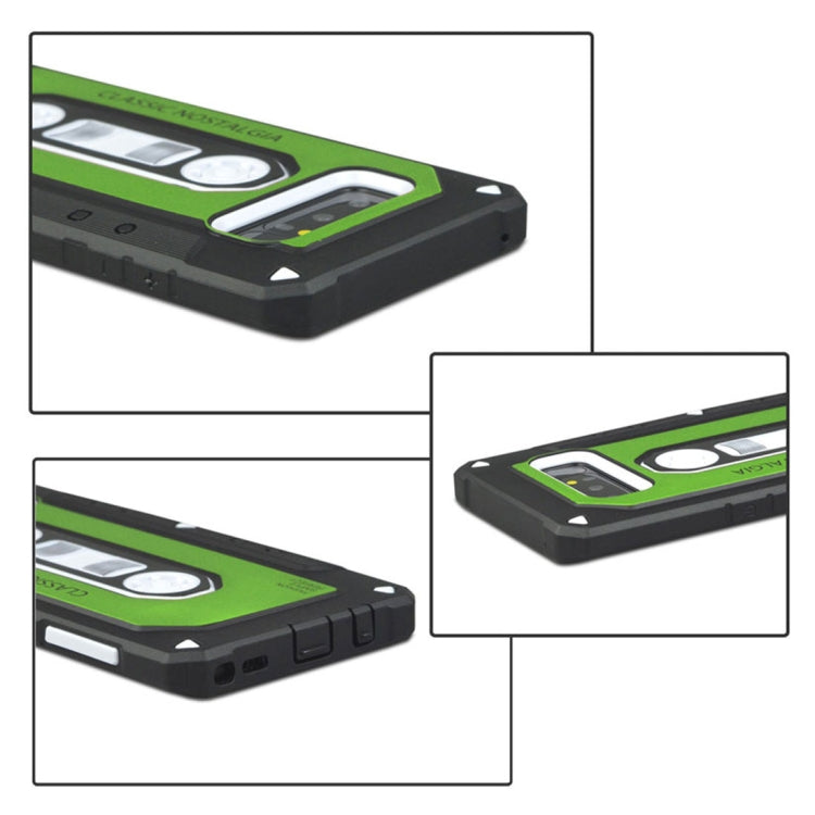 For Galaxy Note 8 Nostalgic Tape Style TPU+PC Protective Back Case