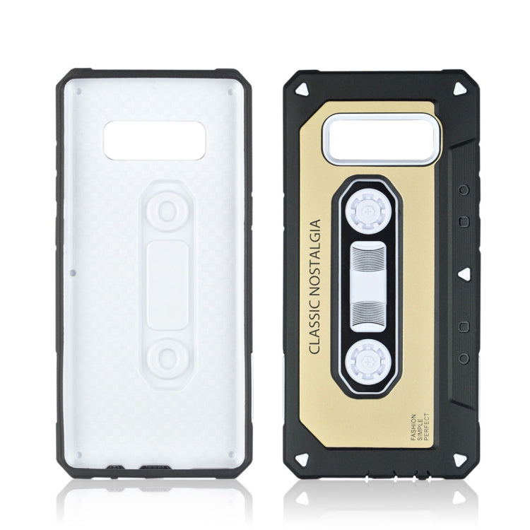For Galaxy Note 8 Nostalgic Tape Style TPU+PC Protective Back Case