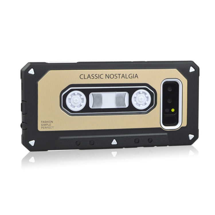 For Galaxy Note 8 Nostalgic Tape Style TPU+PC Protective Back Case