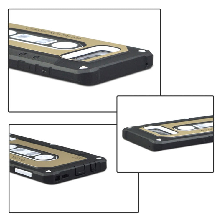 For Galaxy Note 8 Nostalgic Tape Style TPU+PC Protective Back Case