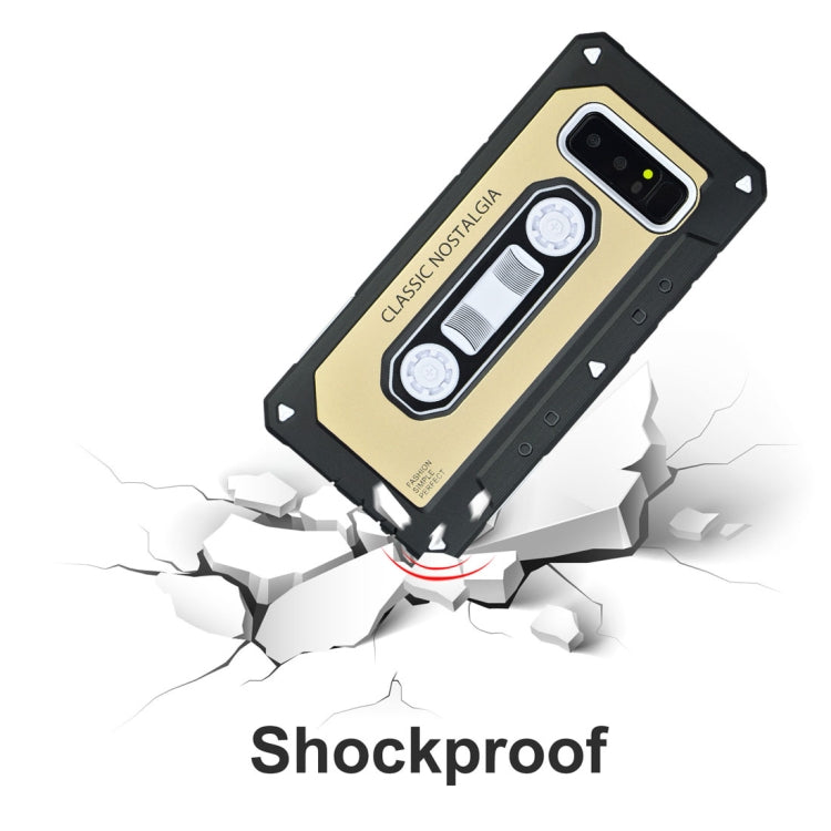 For Galaxy Note 8 Nostalgic Tape Style TPU+PC Protective Back Case