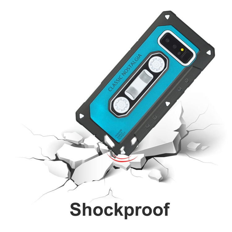 For Galaxy Note 8 Nostalgic Tape Style TPU+PC Protective Back Case