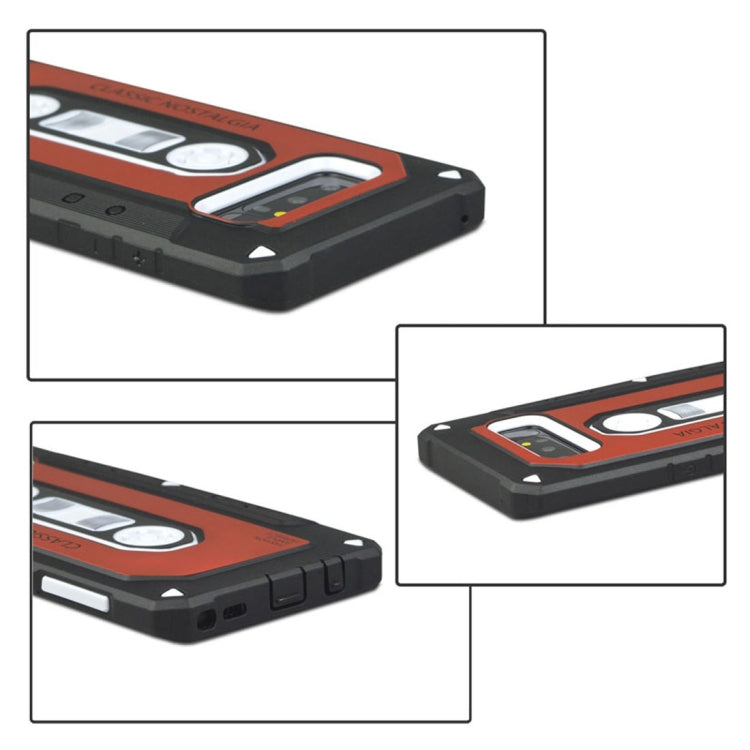 For Galaxy Note 8 Nostalgic Tape Style TPU+PC Protective Back Case
