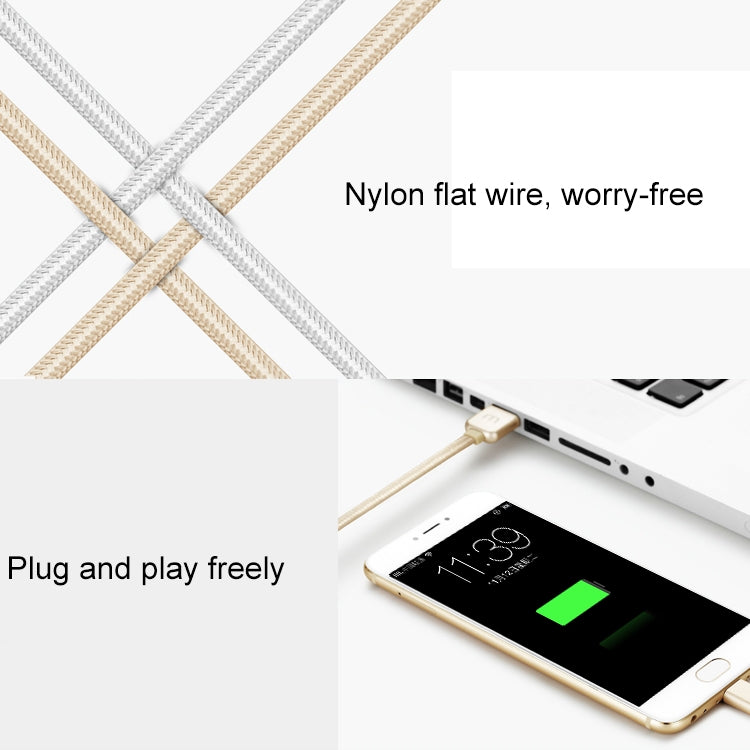 Meizu 1.2m 2A Noodle Weave Style Metal Head USB-C / Type-C to USB 2.0 Data Sync Charging Cable