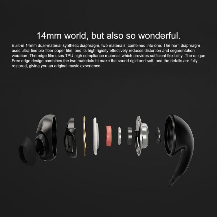 MEIZU EP2C USB-C / Type-C Jack In-ear Wired Control Earphone(Black)
