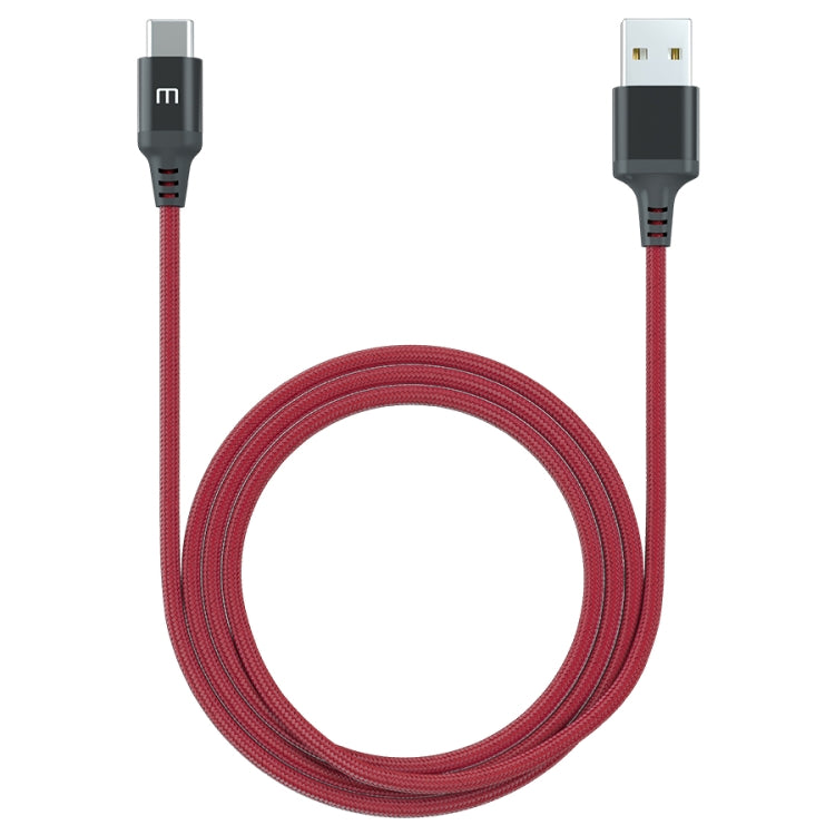Meizu 1.2m 3A Weave Style Metal Head USB-C / Type-C to USB 2.0 Data Sync Charging Cable(Red)