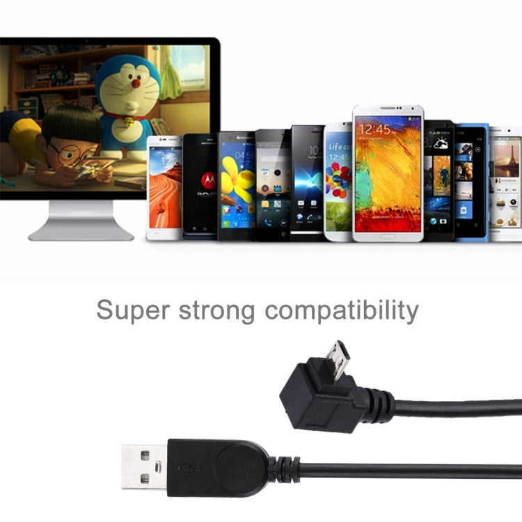 28cm 90 Degree Angle Elbow Micro USB to USB Data / Charging Cable, For Galaxy, Huawei, Xiaomi, LG, HTC and other Smart Phones