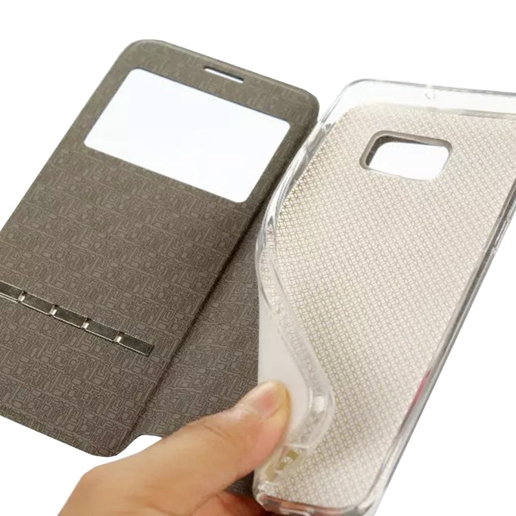 For Galaxy S7 / G930 Horizontal Flip Leather Case with Holder & Call Display ID