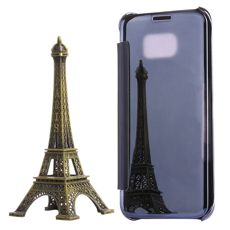 For Galaxy S7 Edge / G935 Electroplating Mirror Horizontal Flip PC + PU Leather Case