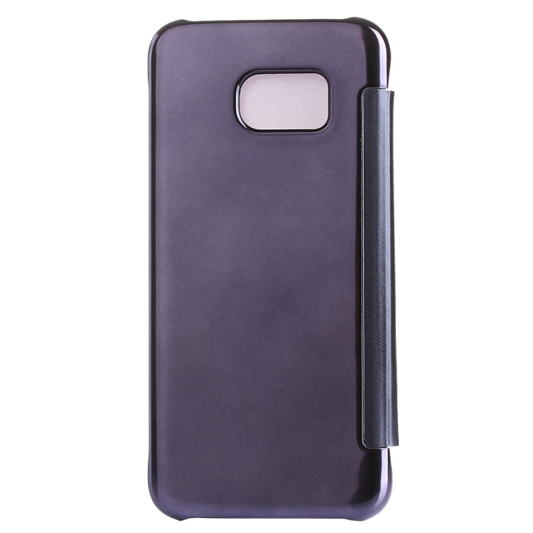 For Galaxy S7 Edge / G935 Electroplating Mirror Horizontal Flip PC + PU Leather Case