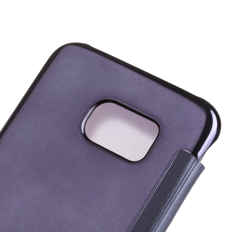 For Galaxy S7 Edge / G935 Electroplating Mirror Horizontal Flip PC + PU Leather Case