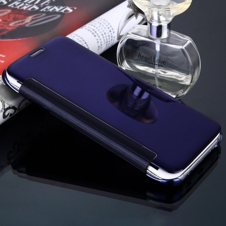 For Galaxy S7 Edge / G935 Electroplating Mirror Horizontal Flip PC + PU Leather Case