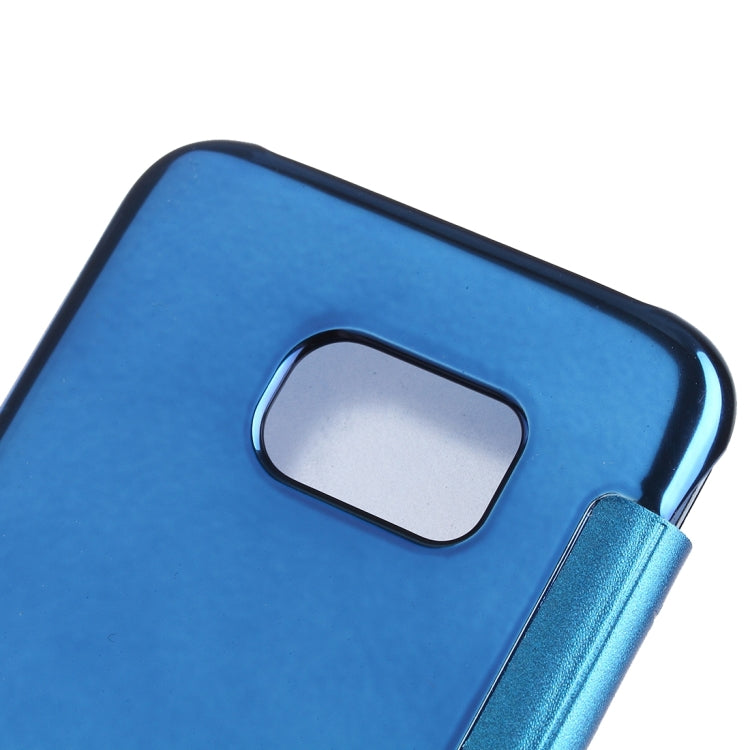 For Galaxy S7 Edge / G935 Electroplating Mirror Horizontal Flip PC + PU Leather Case