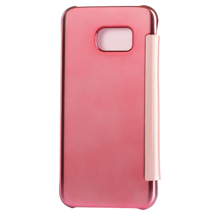 For Galaxy S7 Edge / G935 Electroplating Mirror Horizontal Flip PC + PU Leather Case