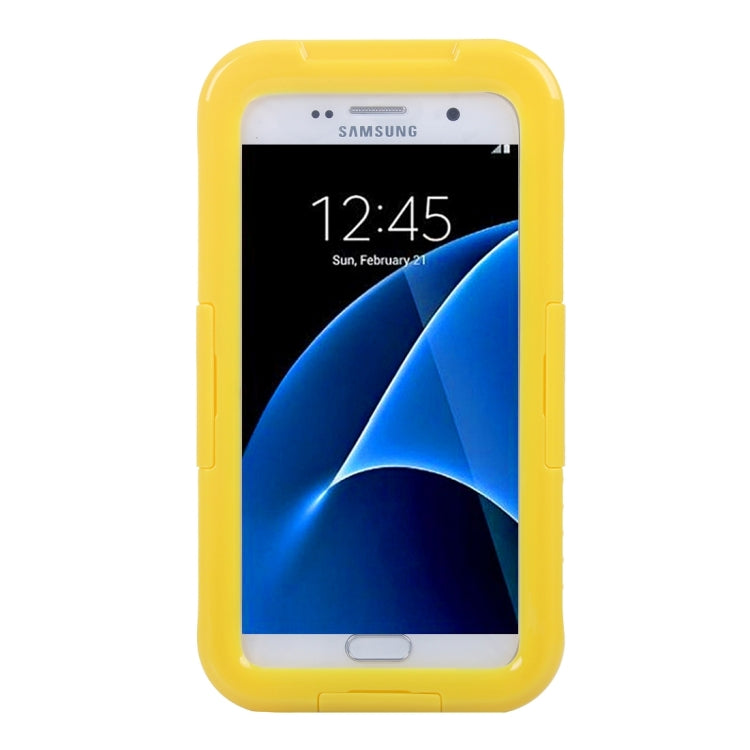 For Galaxy S7 / G930 IPX8 Plastic + Silicone Transparent Waterproof Protective Case with Lanyard