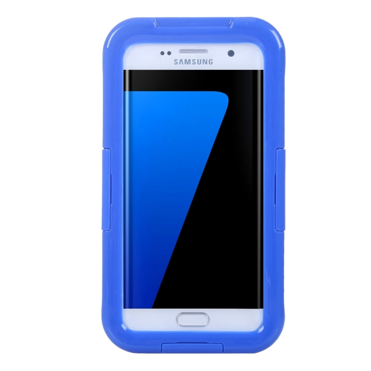 For Galaxy S7 Edge / G935 IPX8 Plastic + Silicone Transparent Waterproof Protective Case with Lanyard