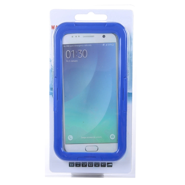 For Galaxy S7 Edge / G935 IPX8 Plastic + Silicone Transparent Waterproof Protective Case with Lanyard