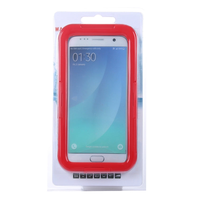 For Galaxy S7 Edge / G935 IPX8 Plastic + Silicone Transparent Waterproof Protective Case with Lanyard
