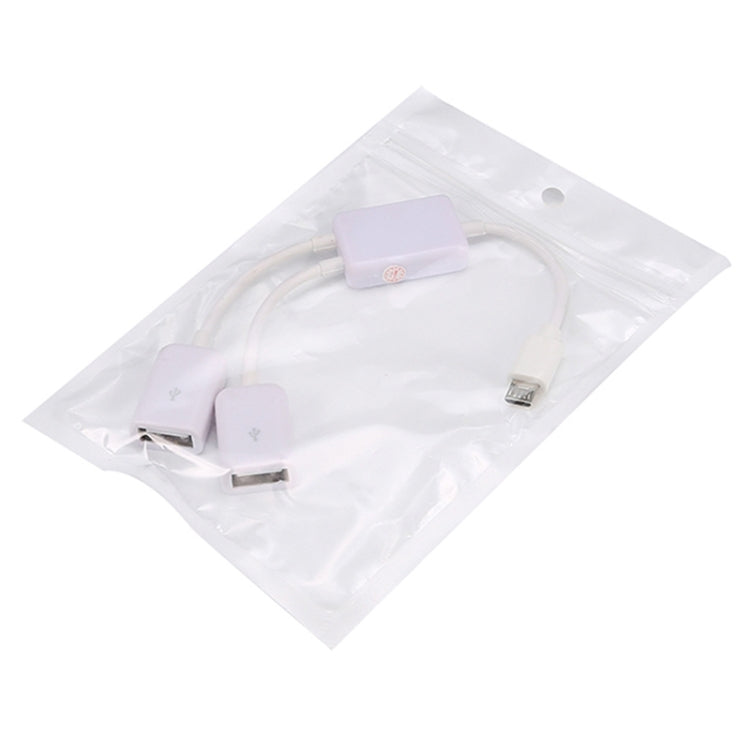 20cm Micro USB to Dual OTG Ports Cable