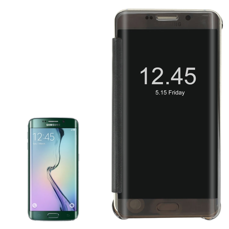 For Galaxy S6 Edge / G925 Horizontal Flip PU+PC Protective Case with Sleep / Wake-up Function