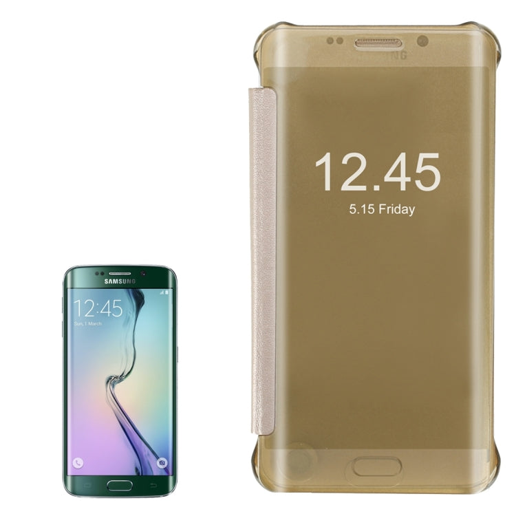 For Galaxy S6 Edge / G925 Horizontal Flip PU+PC Protective Case with Sleep / Wake-up Function