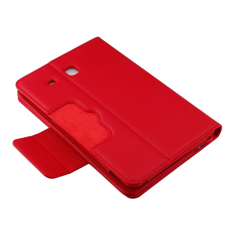 For Galaxy Tab E 9.6 / T560 2 in 1 Detachable Bluetooth Keyboard Litchi Texture Leather Tablet Case with Holder