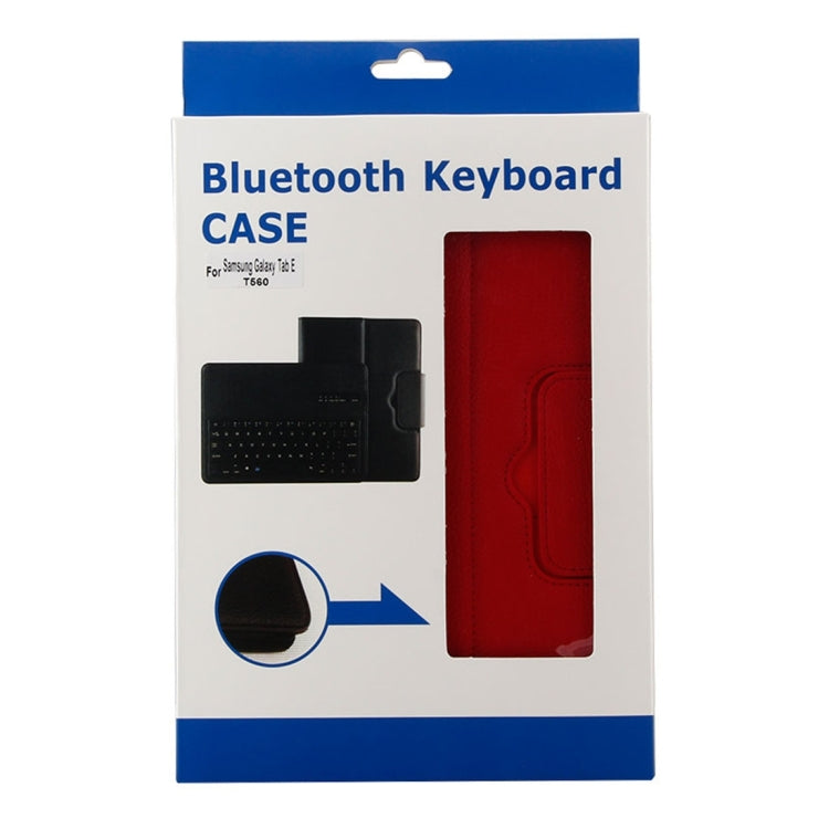 For Galaxy Tab E 9.6 / T560 2 in 1 Detachable Bluetooth Keyboard Litchi Texture Leather Tablet Case with Holder