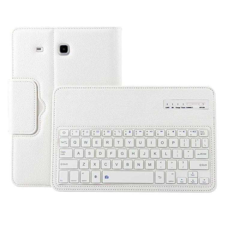For Galaxy Tab E 9.6 / T560 2 in 1 Detachable Bluetooth Keyboard Litchi Texture Leather Tablet Case with Holder