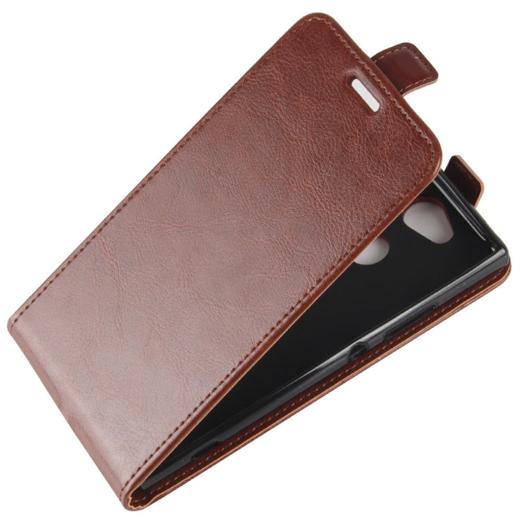 For Sony Xperia XA2 PU + TPU Crazy Horse Texture Vertical Flip Leather Case with Card Slots & Photo Frame