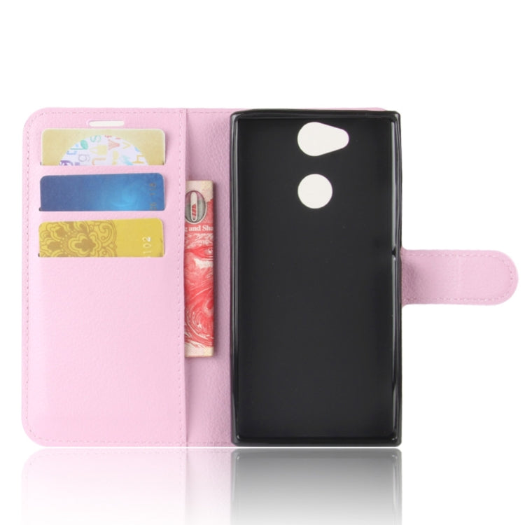 For Sony Xperia XA2 Litchi Texture Horizontal Flip Leather Case with Wallet & Holder & Card Slots