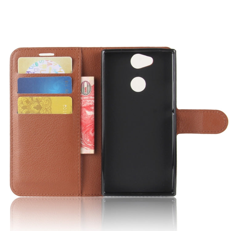 For Sony Xperia XA2 Litchi Texture Horizontal Flip Leather Case with Wallet & Holder & Card Slots