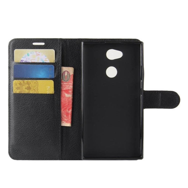 For Sony Xperia L2 Litchi Texture Horizontal Flip Leather Case with Wallet & Holder & Card Slots