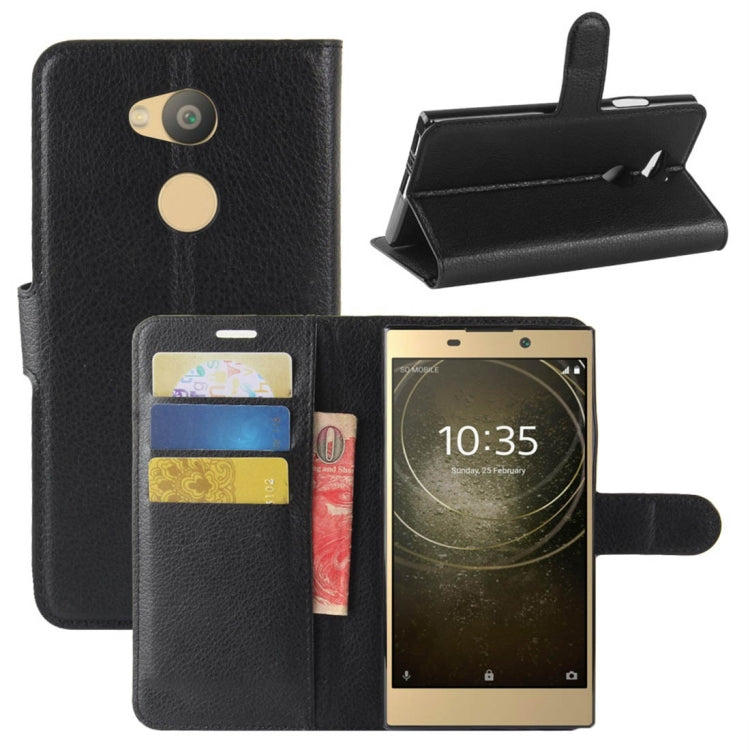 For Sony Xperia L2 Litchi Texture Horizontal Flip Leather Case with Wallet & Holder & Card Slots