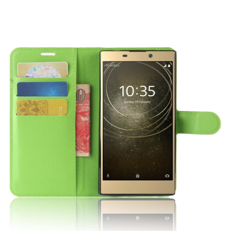For Sony Xperia L2 Litchi Texture Horizontal Flip Leather Case with Wallet & Holder & Card Slots
