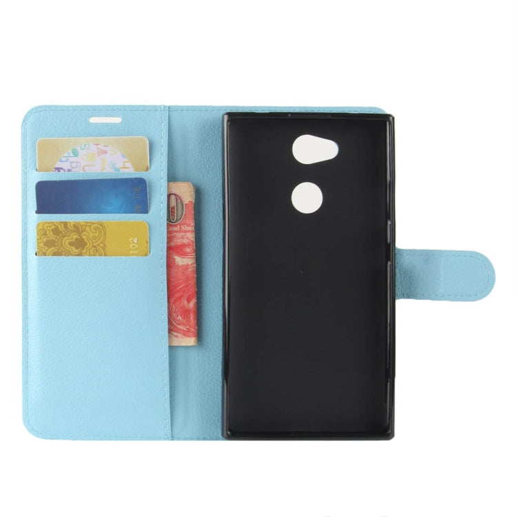 For Sony Xperia L2 Litchi Texture Horizontal Flip Leather Case with Wallet & Holder & Card Slots