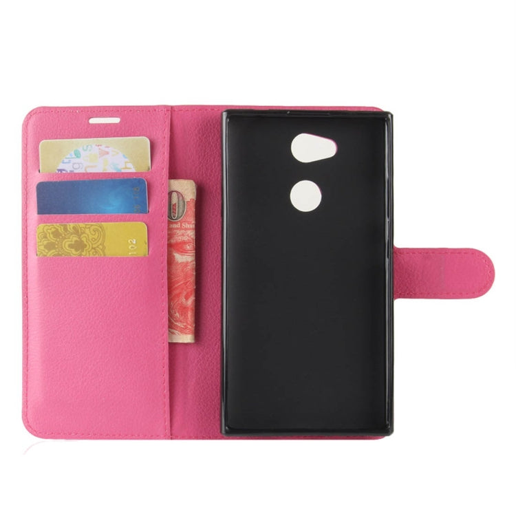 For Sony Xperia L2 Litchi Texture Horizontal Flip Leather Case with Wallet & Holder & Card Slots