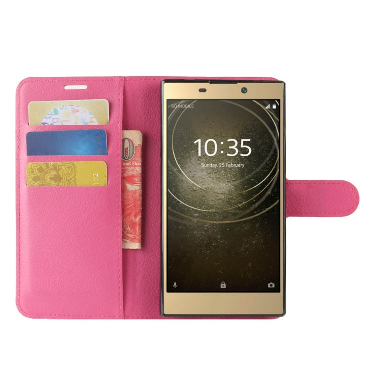 For Sony Xperia L2 Litchi Texture Horizontal Flip Leather Case with Wallet & Holder & Card Slots