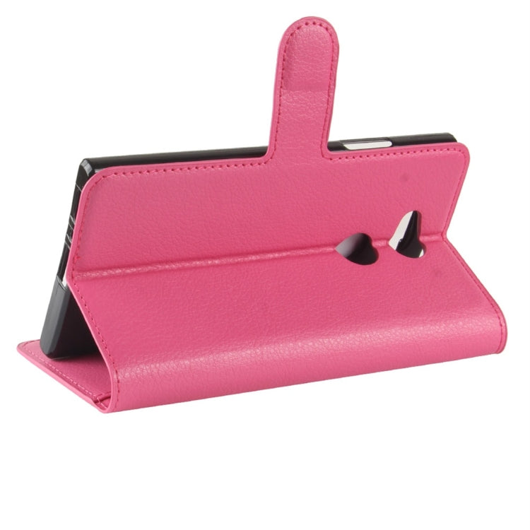 For Sony Xperia L2 Litchi Texture Horizontal Flip Leather Case with Wallet & Holder & Card Slots
