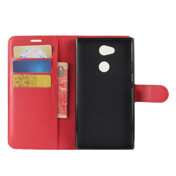 For Sony Xperia L2 Litchi Texture Horizontal Flip Leather Case with Wallet & Holder & Card Slots