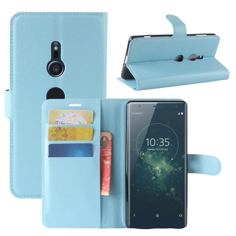 For Sony Xperia XZ2 Litchi Texture Horizontal Flip Leather Case with Wallet & Holder & Card Slots