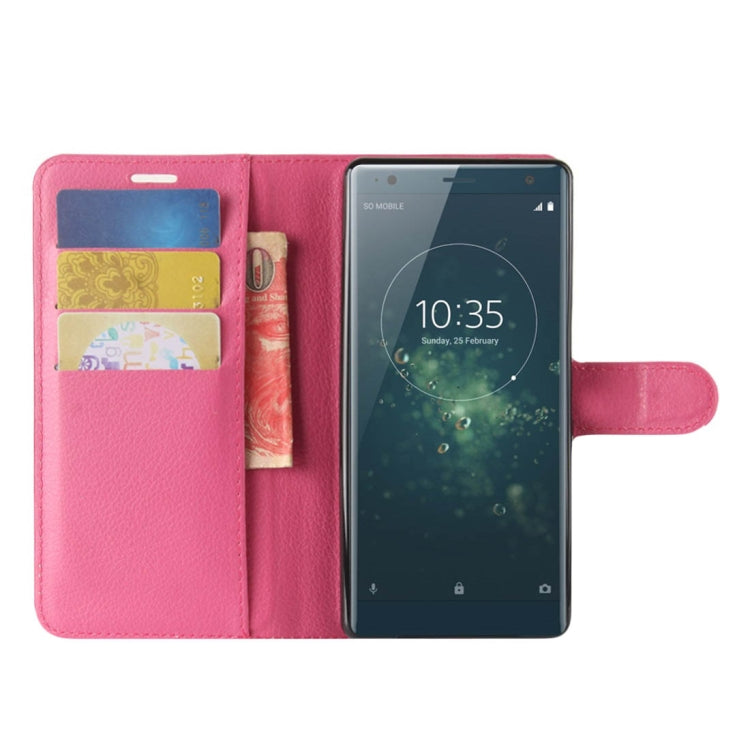For Sony Xperia XZ2 Litchi Texture Horizontal Flip Leather Case with Wallet & Holder & Card Slots