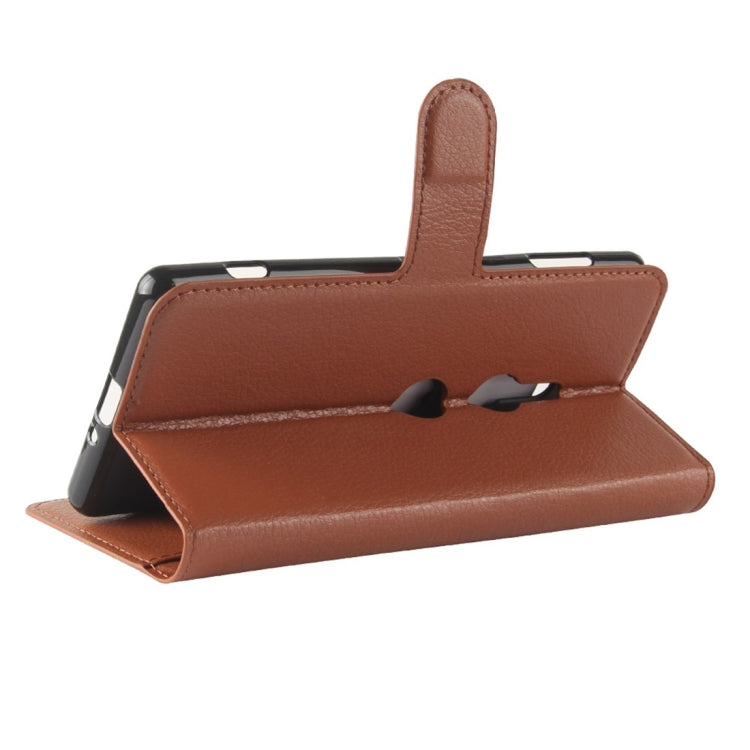 For Sony Xperia XZ2 Litchi Texture Horizontal Flip Leather Case with Wallet & Holder & Card Slots