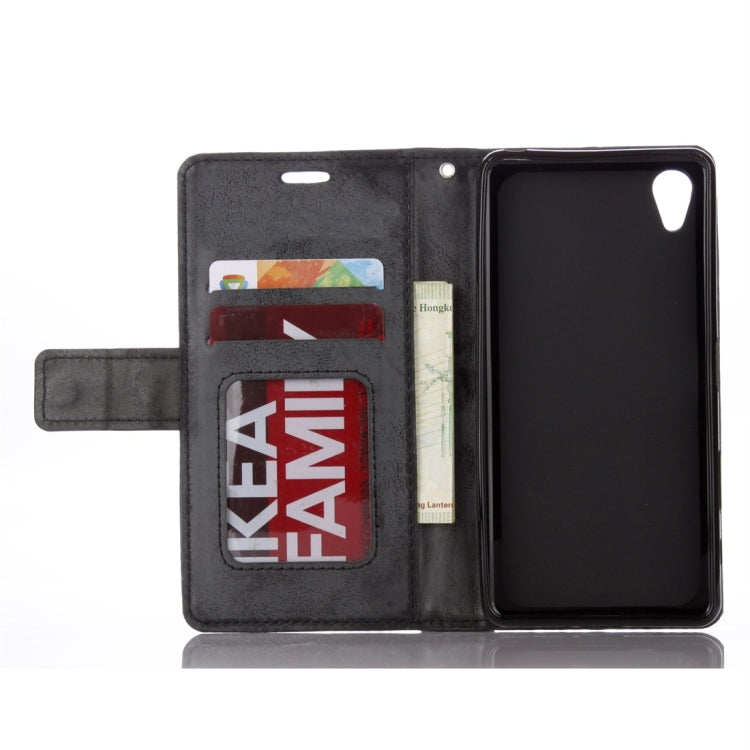 For Sony Xperia XA Mandragora Pattern Crystal Encrusted Horizontal Flip Leather Case with Card Slot & Holder & Wallet & Lanyard