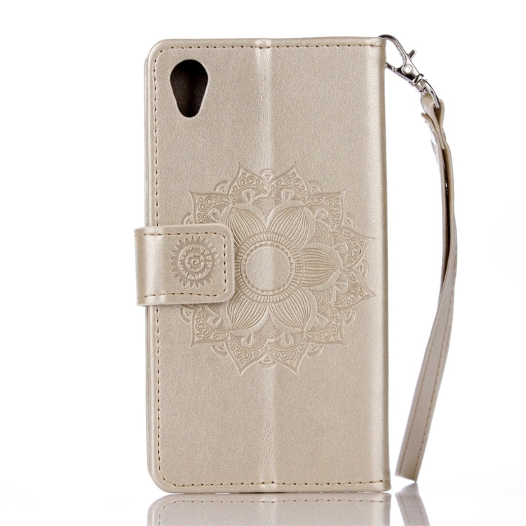 For Sony Xperia XA Mandragora Pattern Crystal Encrusted Horizontal Flip Leather Case with Card Slot & Holder & Wallet & Lanyard