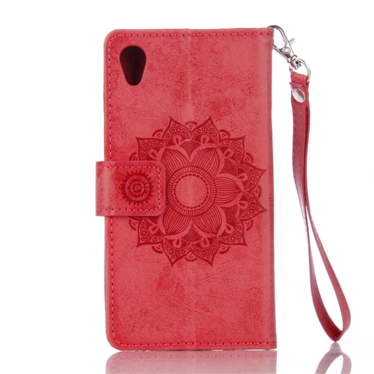 For Sony Xperia XA Mandragora Pattern Crystal Encrusted Horizontal Flip Leather Case with Card Slot & Holder & Wallet & Lanyard