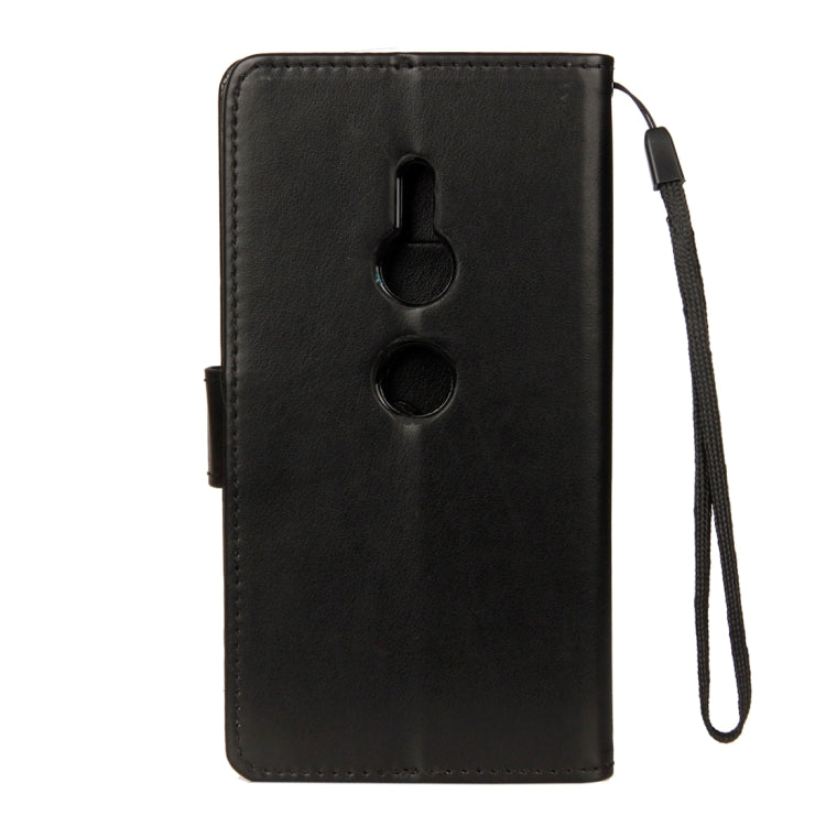 For Sony Xperia XZ2 Lotus Butterfly Pattern Horizontal Flip Leather Case with Holder & Card Slots & Wallet & Lanyard